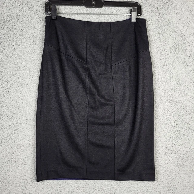 DIANE Von Furstenberg Women's Wool blend Pencil Black Skirt Size 10