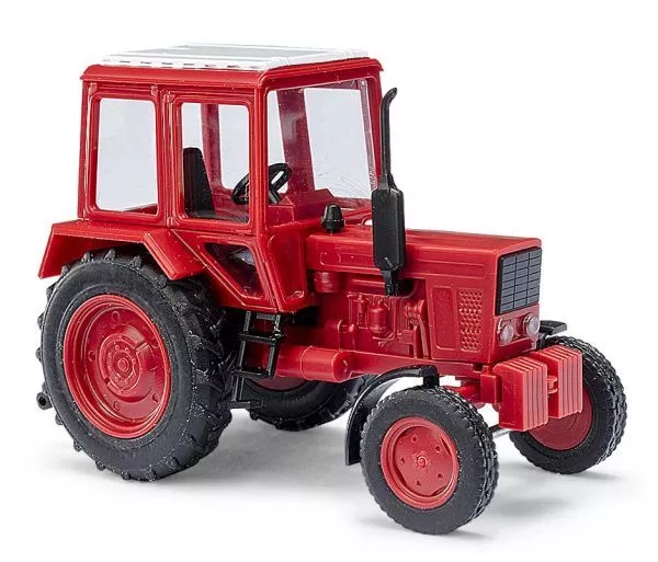 Busch 51304 - 1/87/H0 Belarus Mtz 80 Tracteur - Rouge - Neuf