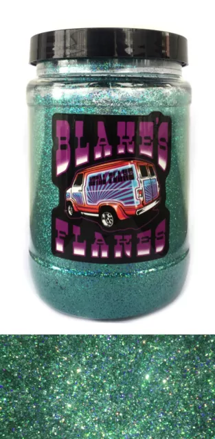 1lb Blakes Metal Flake .015 Ocean Green Alpha Hot Rod Custom Automotive