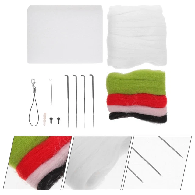 1 juego de kits portátiles de fieltro de agujas convenientes para hacer artesanales fieltro artesanal