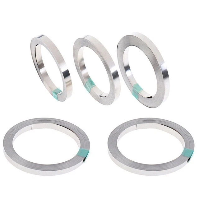 Striscia nichelata alta qualità 10 m per saldatura batteria 0 1 0 2 mm D x L 8 10 mm
