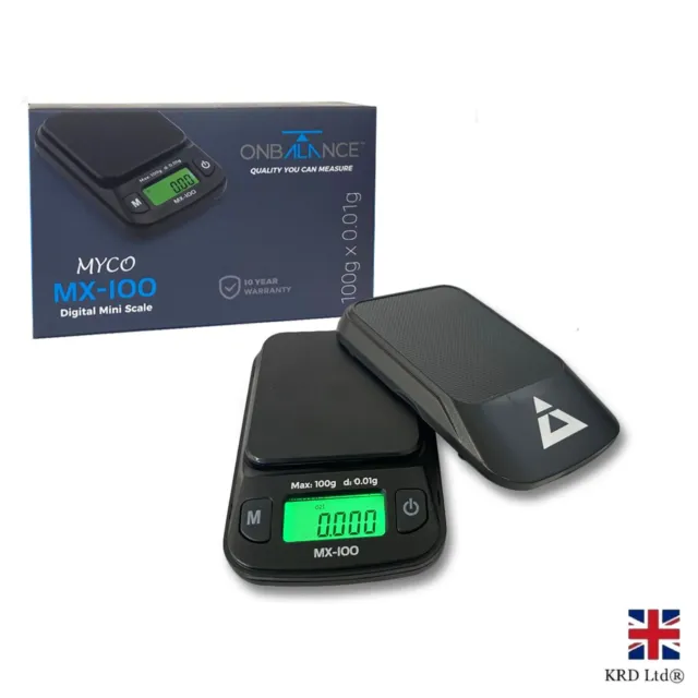 Myco MX-100 Digital Pocket Mini Weighing Scale Backlit 100g X 0.01g(ON BALANCE)