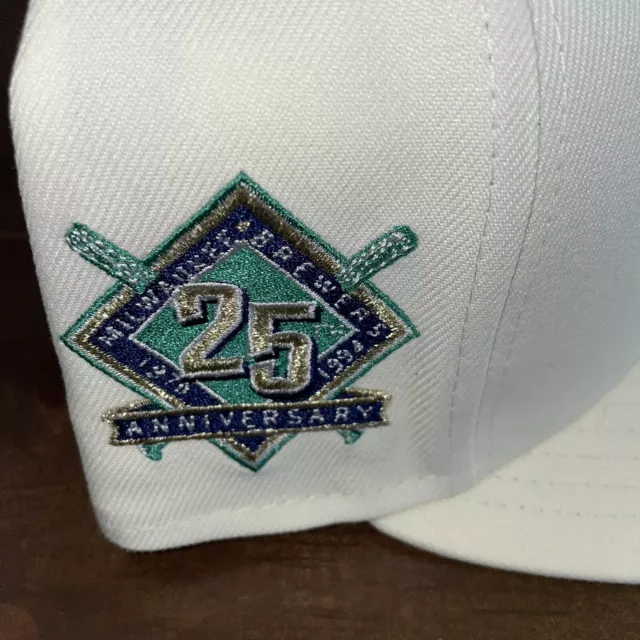 ⚡️Rare⚡️Milwaukee Brewers Lids Exclusive 25th Anniv Patch New Era 59fifty Sz 8 3