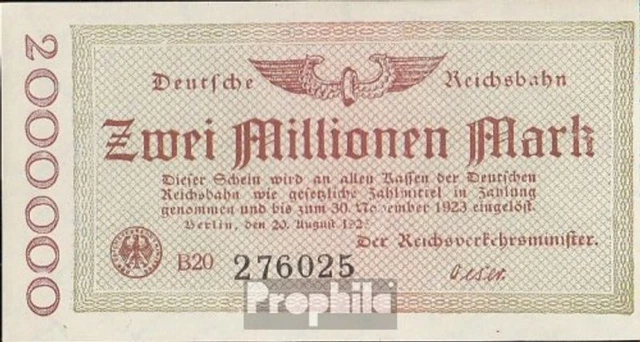 GERMAN EMPIRE PICK-NUMBER: S1012b Inflationsgeld the German Reichsbahn ...