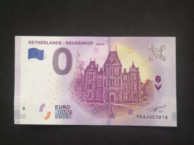 Billet Euro Souvenir Netherlands Keukenhof Castle Pays Bas  2019-2 N°Peaj.003818