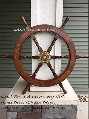 Voarge Aestm Décoration murale en bois, gouvernail avec filet de pêche, décoration nautique, gouvernail de bateau, décoration marine, bateau, décoration de maison, jardin Voarge Aestm Décoration murale en bois, gouvernail avec filet de pêche, décoration nautique, gouvernail de bateau, décoration marine, bateau, décoration de maison, jardin