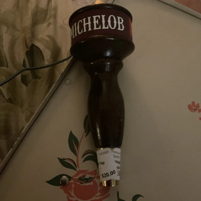 Vintage Michelob Light Wooden Beer Pull Tap Handle Man Cave Decor Collectible
