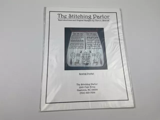 The Stitching Parlor Sewing Pocket Cross Stitch Pattern Sampler Primitive