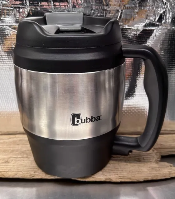 Bubba Classic Insulated Desk Mug, 52 oz, Black Tumbler. Bottle Opener In Handle