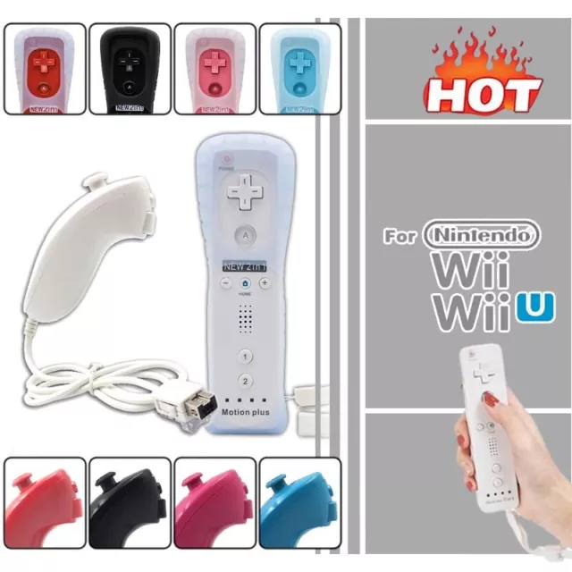 Motion Plus Wireless Remote Controller / Nunchuck for Nintendo Wii Wii U Games