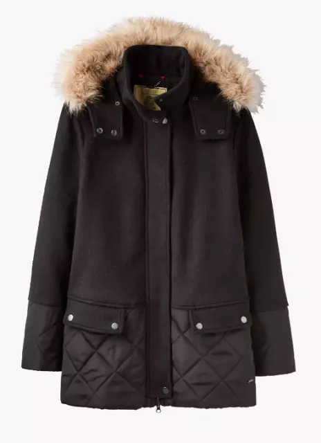 JOULES NEW WILMA Coat Black Sz 6 10 12 RRP 199 FreeUKP P 46.95 PicClick UK