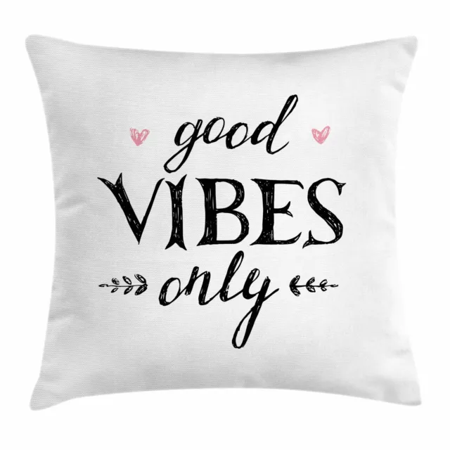 Good Vibes Throw Pillow Cases Cushion Covers Home Decor 8 Sizes by Ambesonne