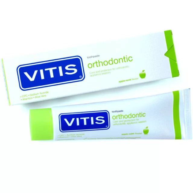 Vitis orthodontic Zahnpasta 100ml, 2er Pack (2x 100ml)