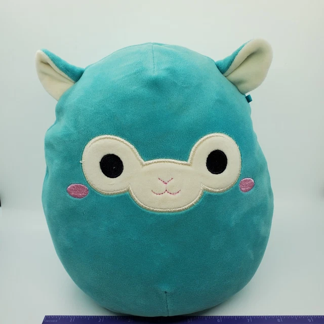 SQUISHMALLOW TIM THE Llama Alpaca 8" Kellytoy Plush Teal Blue Stuffed