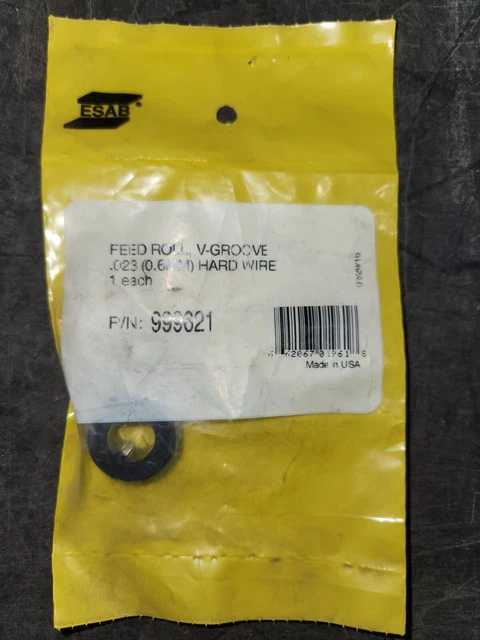 ESAB 999621 Feed Roll, V-Groove, .023(0.6mm) Hard Wire, Qty.1