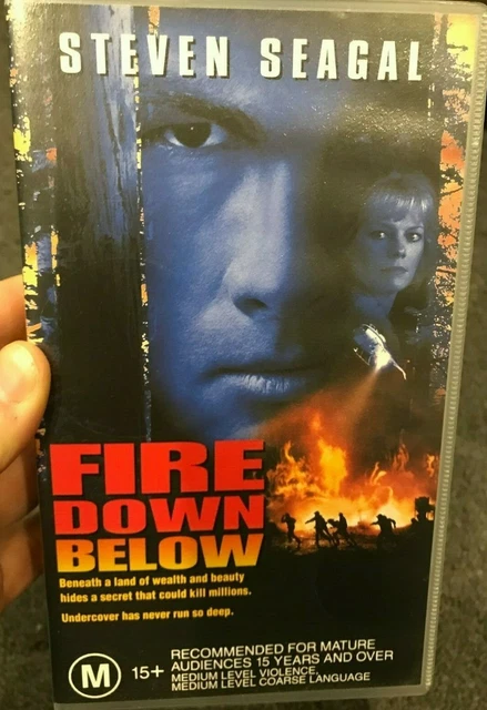 FIRE DOWN BELOW VHS TAPE (1997 Steven Seagal action thriller movie) $11