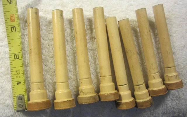 8 curtain rod drapery spring tension rod ends Vintage antique lot