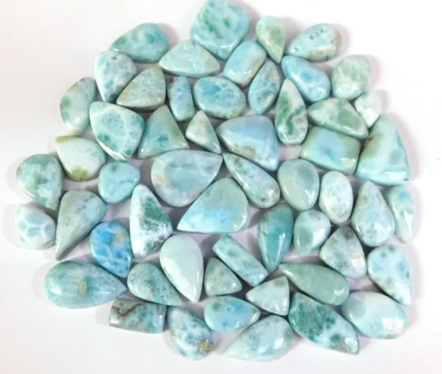 100% Natural Caribbean Blue Larimar Mix Cabochons Semi precious Wholesale Lot