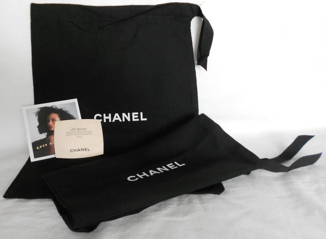 CHANEL, 2 Staubbeutel, 34 x 24 cm, Tunnelzug, 2 kleine Duft/MAKEUP-Geschenke NEU