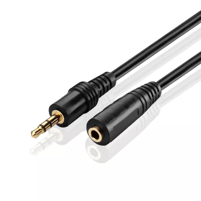 AUX Headphone 3.5mm Extension Cable Male Female Extender Audio Wire Cord 30FT