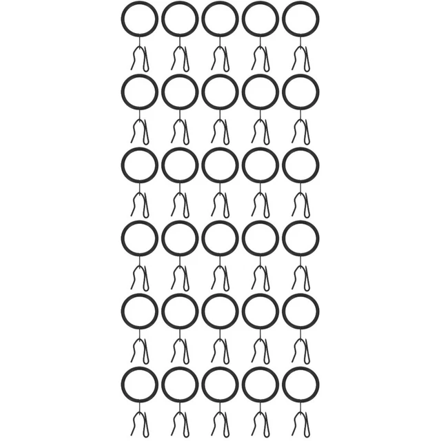 150 Crochets Rideau Blancs - Pour Œillets 6mm - Plastique Résistant - Machine à Laver Safe