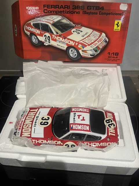 Kyosho 1:18 - 1 - Coche Deportivo A Escala - Ferrari 365 GTB/4 Tour De France Paul Newman