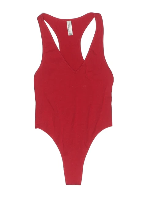 American Apparel Women Red Bodysuit S