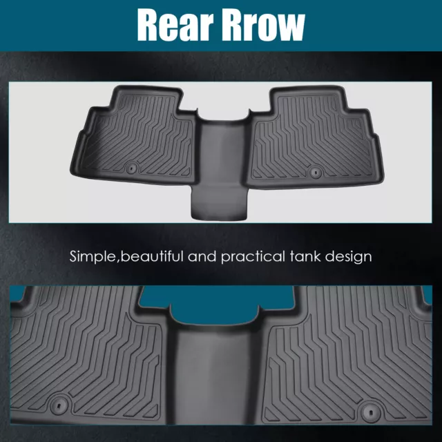 3D ALL WEATHER TPE Floor Mats for 20202024 Hyundai Palisade w/ Bucket