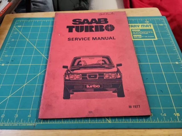 Genuine 1977 Saab Turbo Service Manual