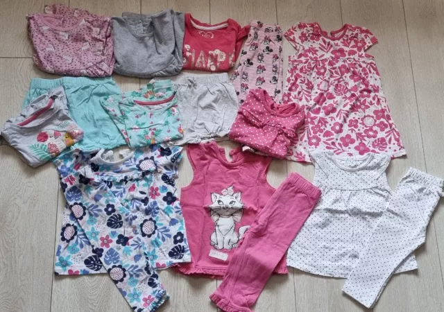 Pacchetto abbigliamento bambina 9-12 9 12 mesi joblot vestiti estivi vacanze