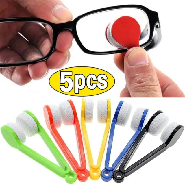 New 5 Pieces Glasses Brush Lens Cleaner Cleaning Tool Peeps Eyeglass Sunglasses