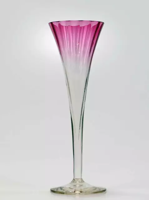 Römer Sektglas Jugendstil rosa Überfang verlaufend Theresienthal pink1