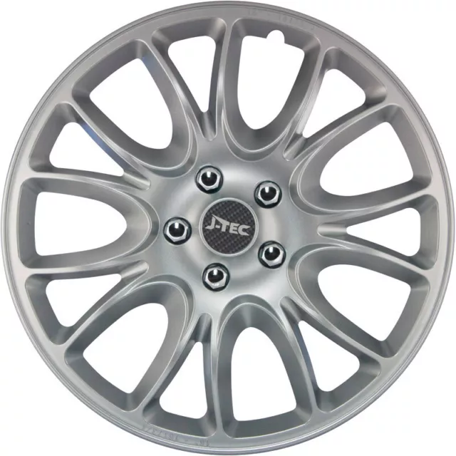 Radkappen Radzierblenden Radblenden J-Tec Hero 16-Zoll Silber Satz (4 Stück)
