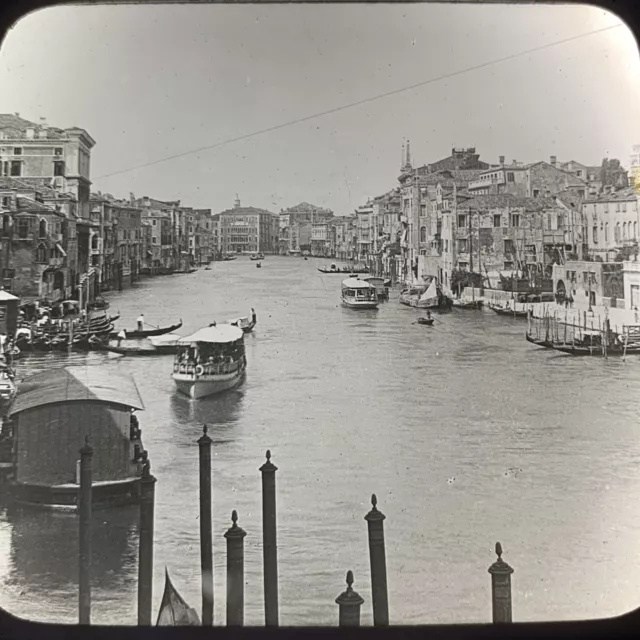 Vtg Magic Lantern Glass Slide Photo Keystone Grand Canal Venice Italy