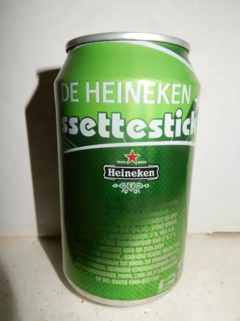 HEINEKEN Pilsener CASSETTESTICK Beer can from HOLLAND  (33cl) Empty !!