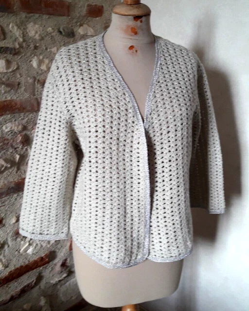 GILET CARDIGAN AU crochet VINTAGE 70 crocheted cardigan