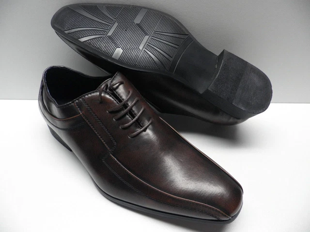 Chaussures De Ville Homme Noires ELG - Taille 42 - Style Derbies - Simili Cuir - Neuf