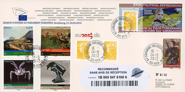 PE620a FDC RECO Parlement européen "Mme Ioulia TIMOCHENKO, Ukraine" 05-2012