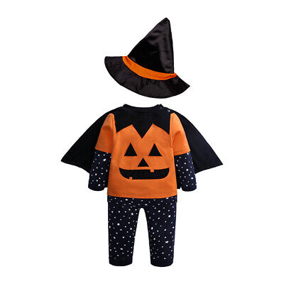 Baby Toddler Halloween Costume Childrens Kids Ghost Pumpkin Fancy Dress Outfit
