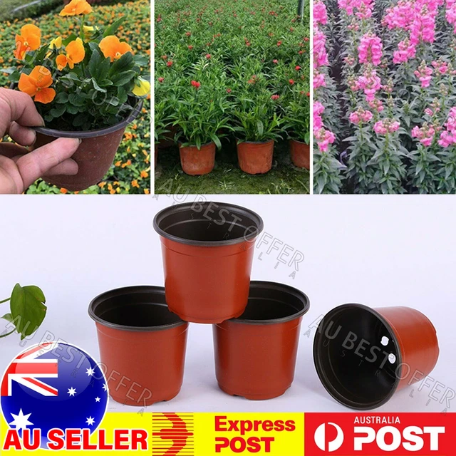 100X PLASTIC PLANT Garden Pots Nursery Seedlings Pot Growing Container ...