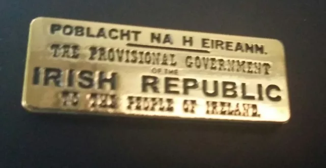 1916 Easter Rising Proclamation pin badge Irish Republican Celtic Ireland eire