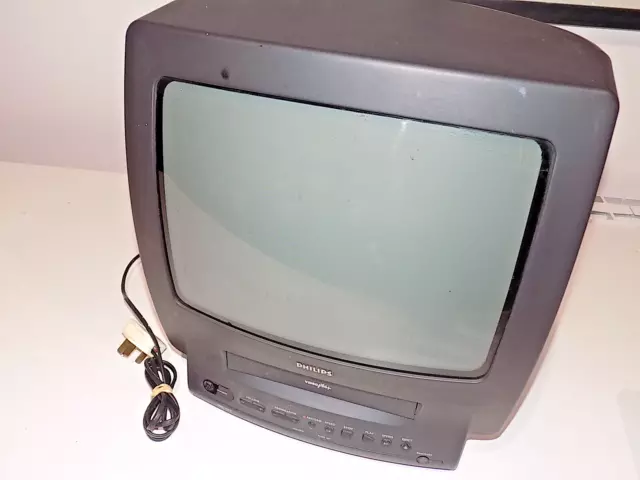 PHILIPS 14PV162 Vintage CRT Colour TV VCR combo Retro gaming 14" VCR not working