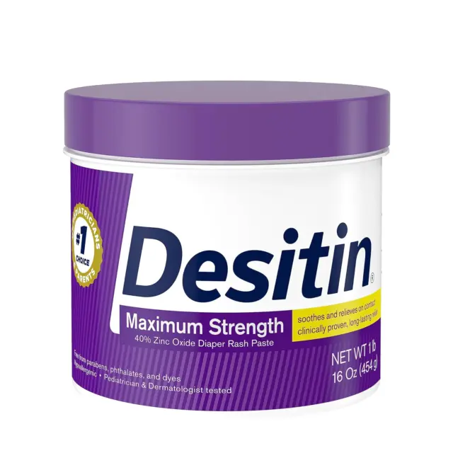 Desitin Maximum Strength Baby Diaper Rash Cream with 40% Zinc Oxide for Treatmen