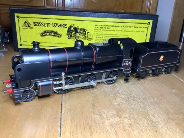 Bassett Lowke O Gauge 2 or 3 Rail DC BR Black 2-6-0 N Class Mogul Loco 31407 2
