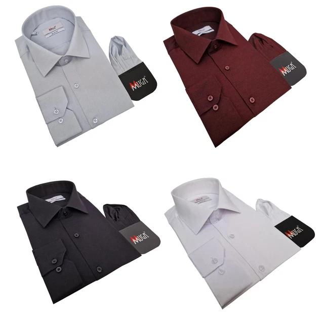 Camicia uomo maniche lunghe fantasia slim fit