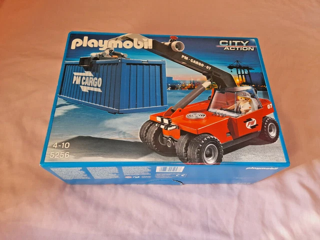 Lot Playmobil Grande Grue Portuaire 5254 – Cargo, Chargement, Avec Piles, Rare