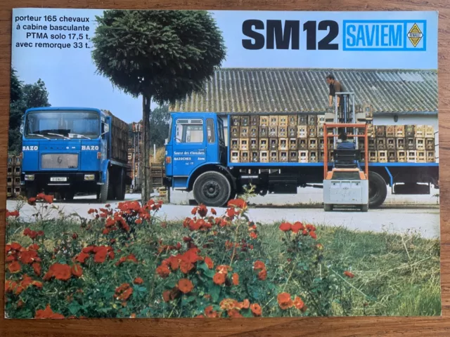 Brochure SAVIEM RENAULT camion Type SM 12 - Prospectus French