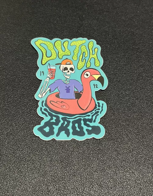 DUTCH BROS COFFEE Sticker June 2023 Fathers Day Dad Lawnmower Flames 5