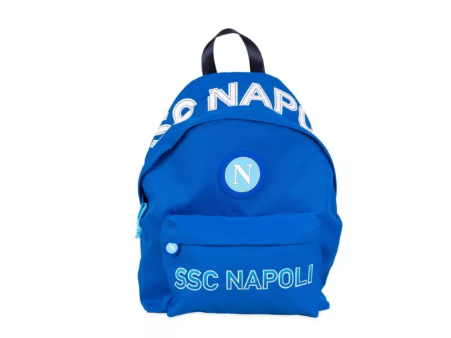 Zaino Scuola Americano Ovale SSC Napoli Apertura Superiore Blu Colourbook