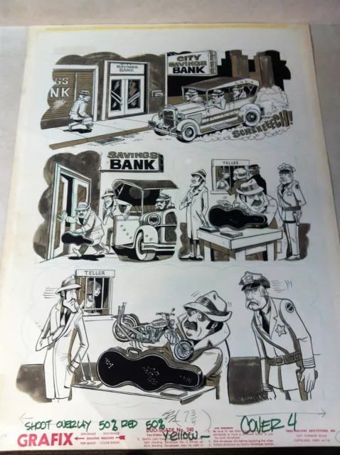 CYCLEtoons ORIGINAL COVER ART June 1970 PETERSEN'S motorcycles choppers!